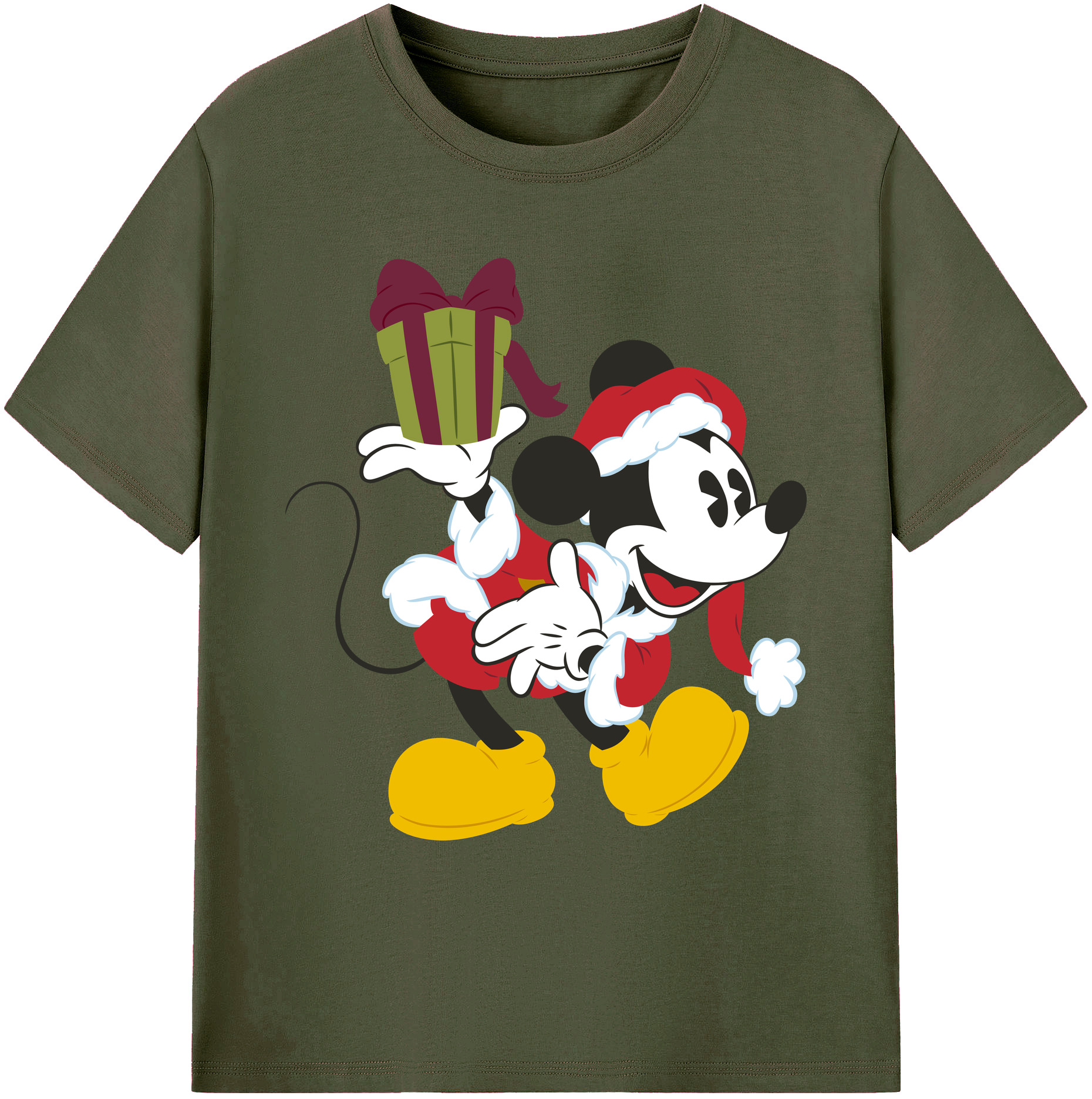 ミッキーマウス Mickey Mouse 綿100％ メンズ半袖Tシャツ｜肌触りやわらか＆通気性